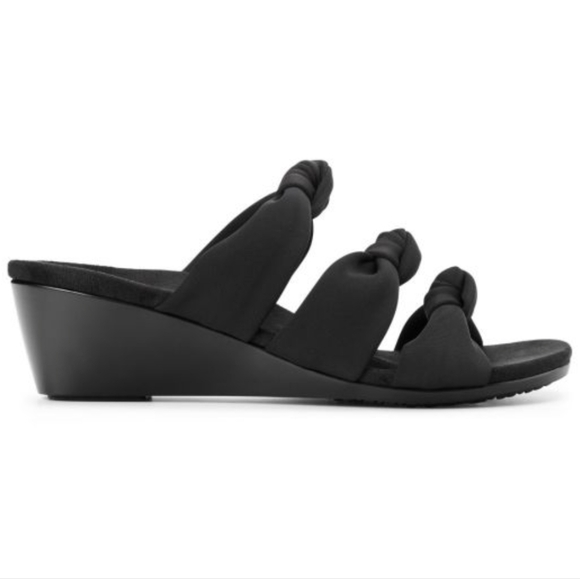 Vionic Rizzo Wedge Sandal Black Women's 9 - Picture 2 of 12